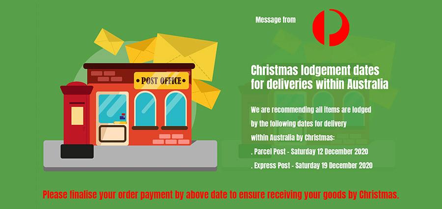 Domestic and International lodgement dates for Christmas delivery